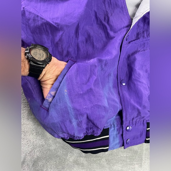 Vintage Honolulu Sharks Starter Hawaii 90s Winter Baseball Snap Jacket Mens XL - Picture 14 of 16